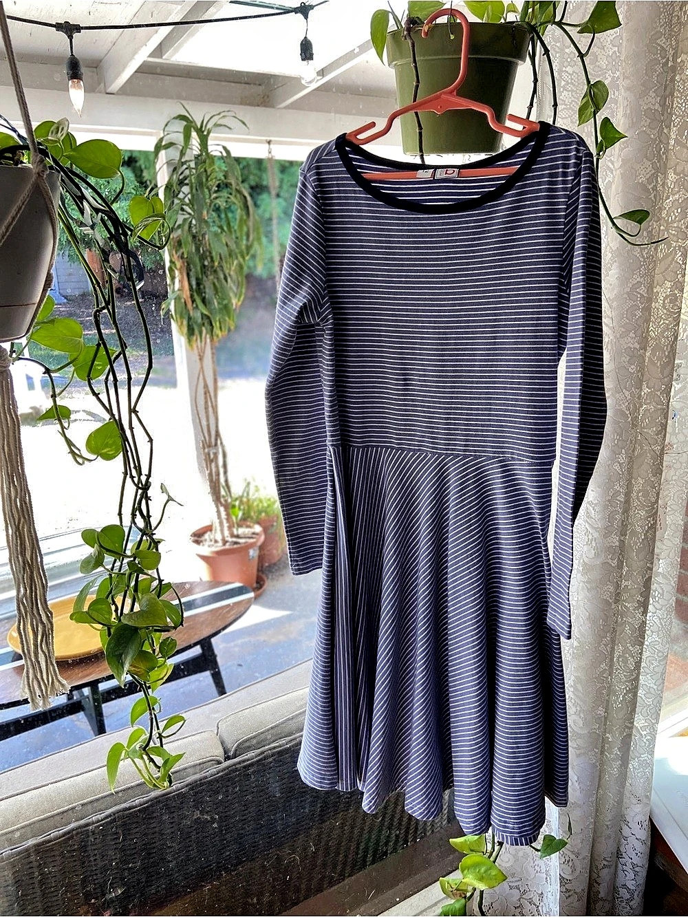 miss b Striped Kid’s Skater Dress Blue & White Size 12